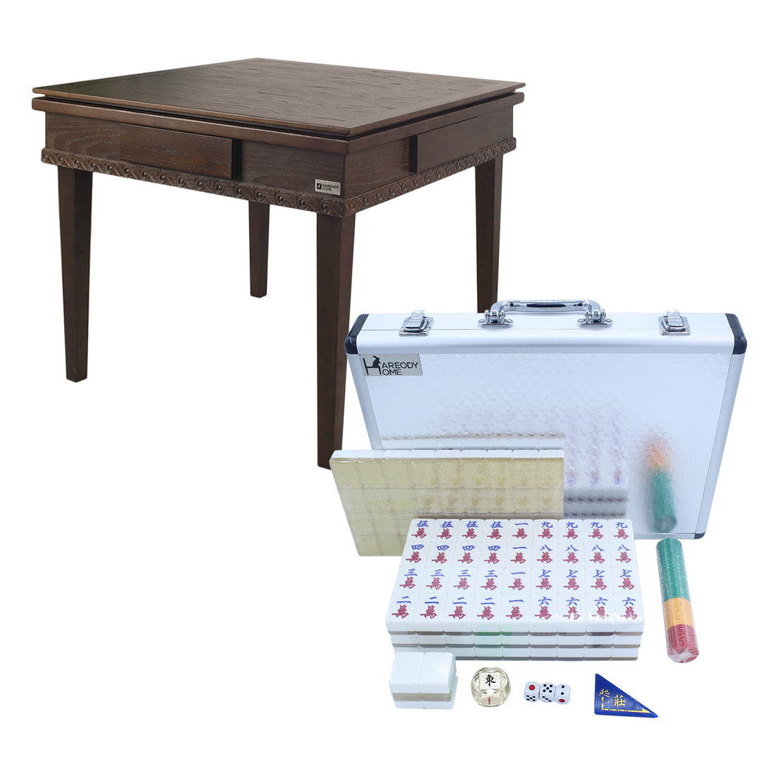 Bingo摺疊實木麻雀枱+手搓麻雀牌套裝