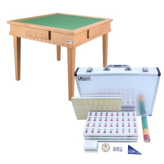 Bingo摺疊實木麻雀枱+手搓麻雀牌套裝