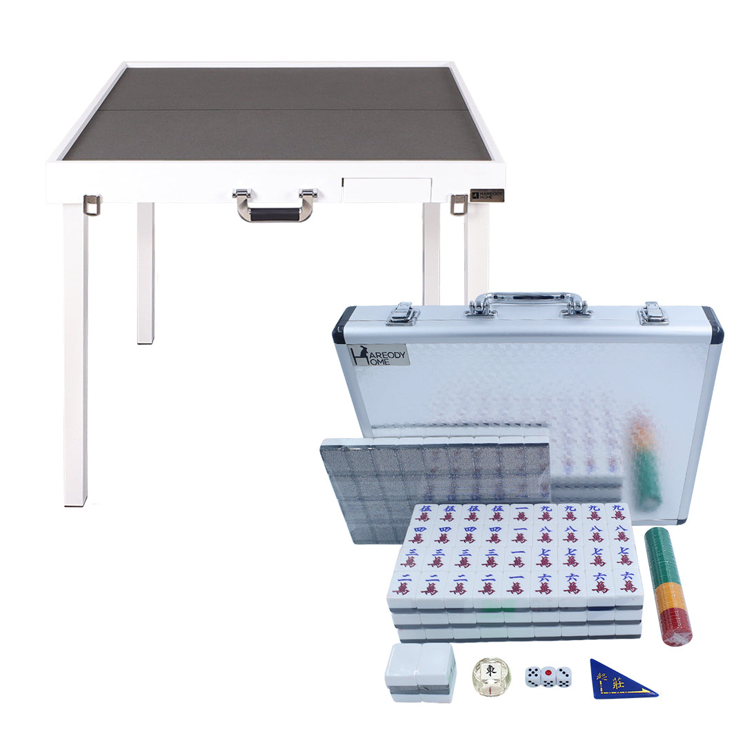 (升級快裝款) Porter手提式摺合實木麻雀枱+手搓麻雀牌套裝