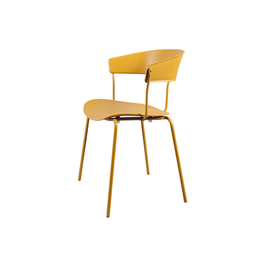 (Self-collect Clearance Price) Bash Plastic Seat Surface Steel Art Stackable Dining Chair – In Stock