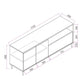 Eclipse 1.53m TV Cabinet - Black Oak & Gloss Grey (Design A)