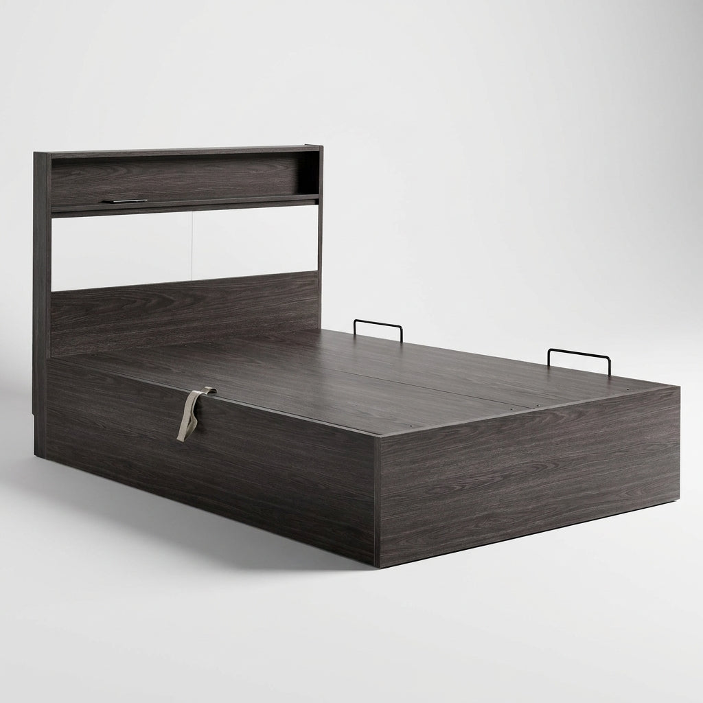 Eclipse Gas Lift Bed with Storage Headboard 1