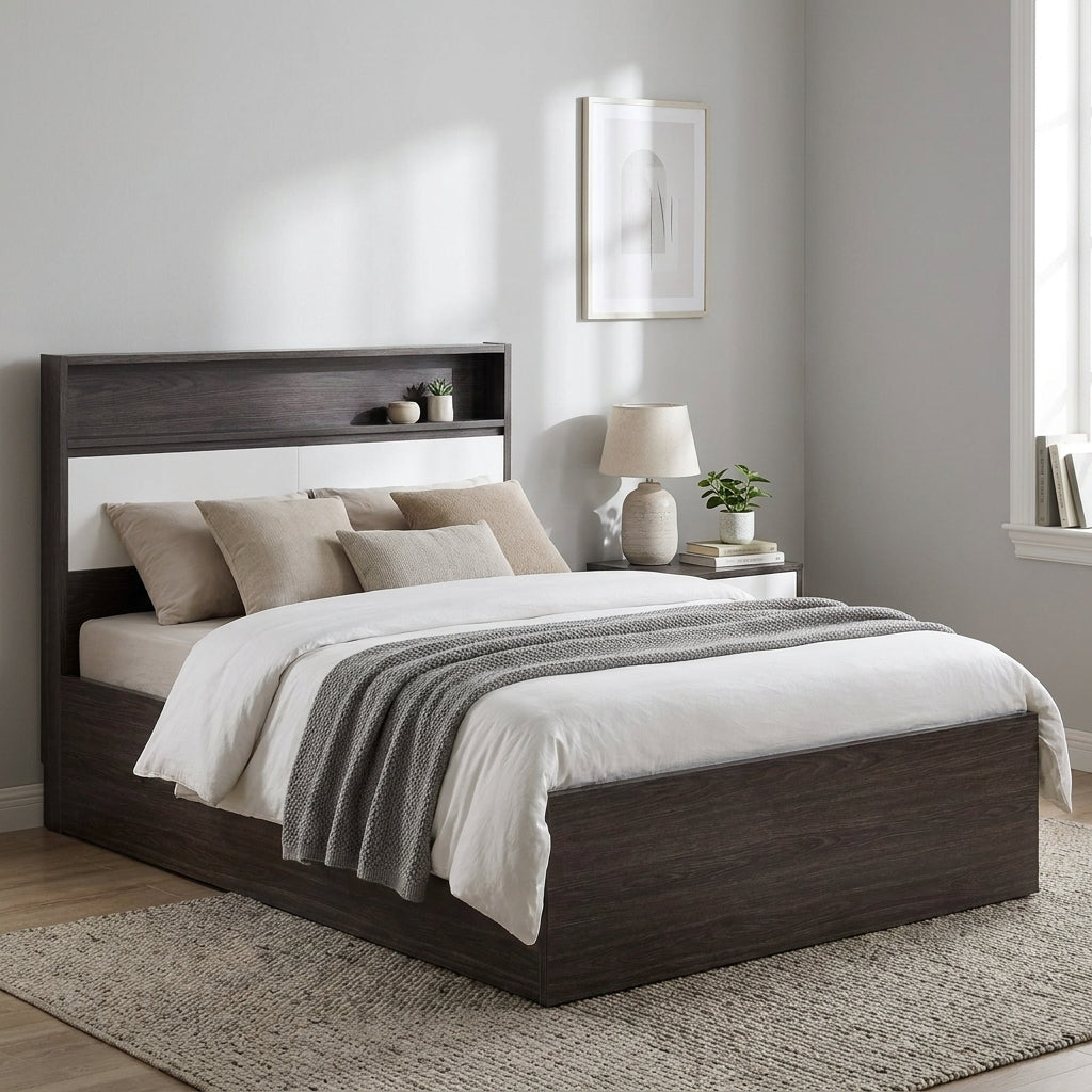 Eclipse Gas Lift Bed with Storage Headboard 2