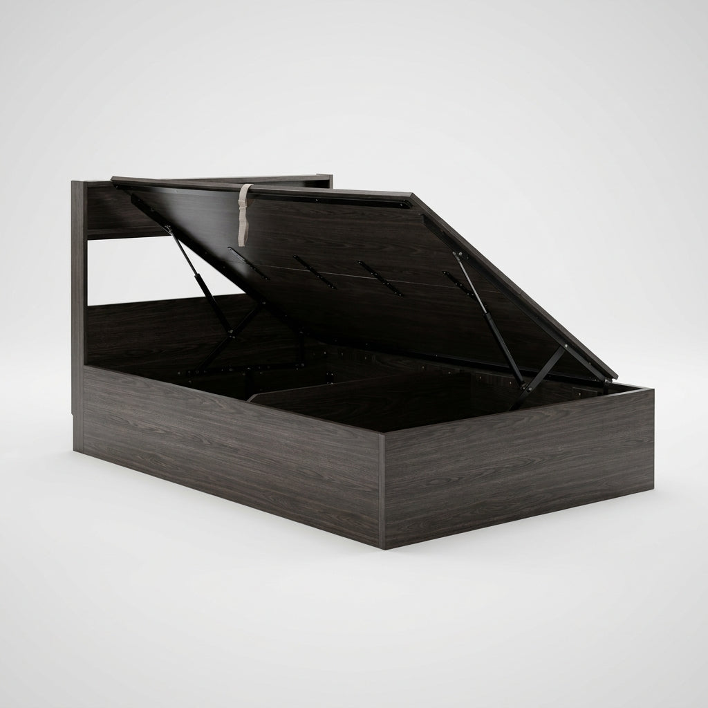 Eclipse Gas Lift Bed with Storage Headboard 3
