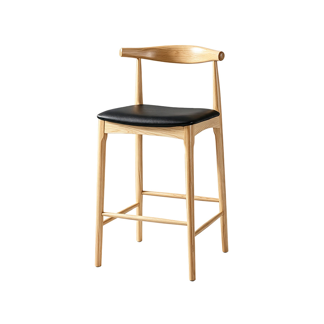 Elton Bar Stool solid wood bar chair (set of two)