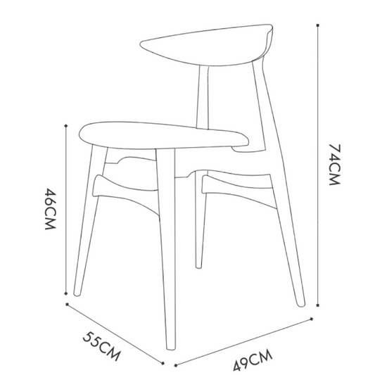 (Price upon pickup) Hansa Solid Wood Dining Chair-Display