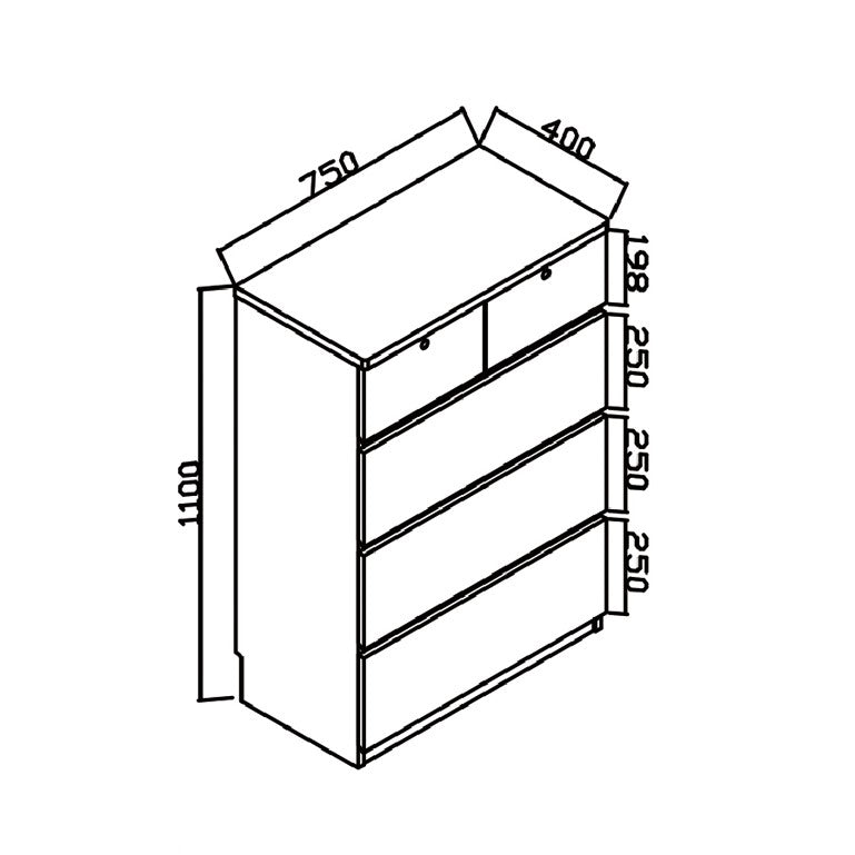 Breeze Series - 75cm five-barrel cabinet