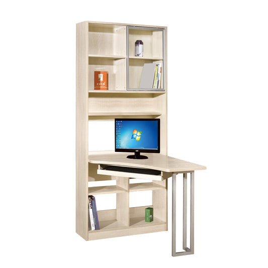 Woodstock Series- Curved desk and bookcase combination