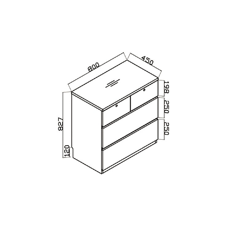Woodland系列 - 80cm四桶櫃