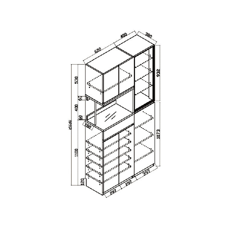 Woodland系列 - 1米組合鞋櫃 (A款)