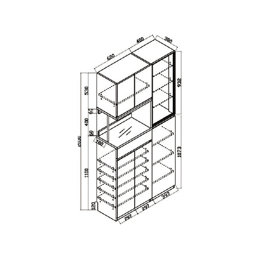 Woodland系列 - 1米組合鞋櫃 (A款)