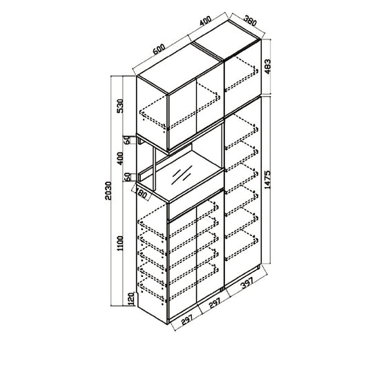 Woodland系列 - 1米組合鞋櫃 (B款)