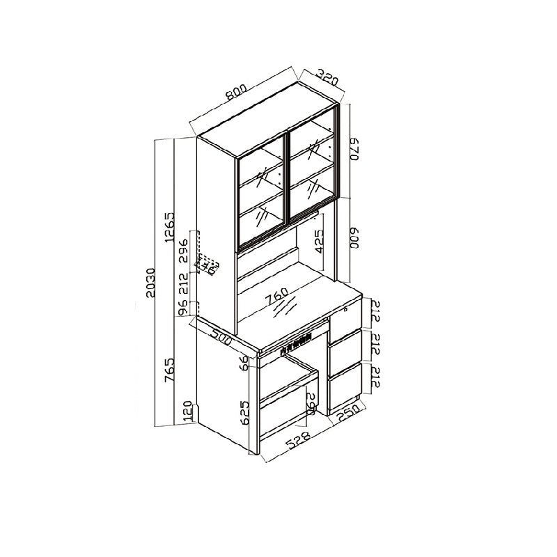 Woodland系列 - 書枱書櫃組合 (A款)