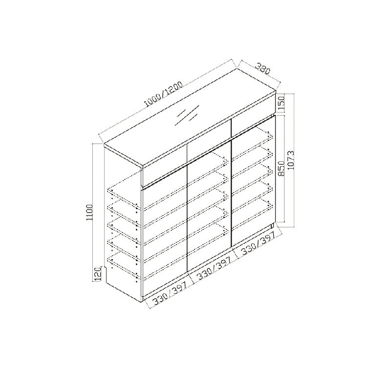 Woodland系列 - 三門三桶鞋櫃