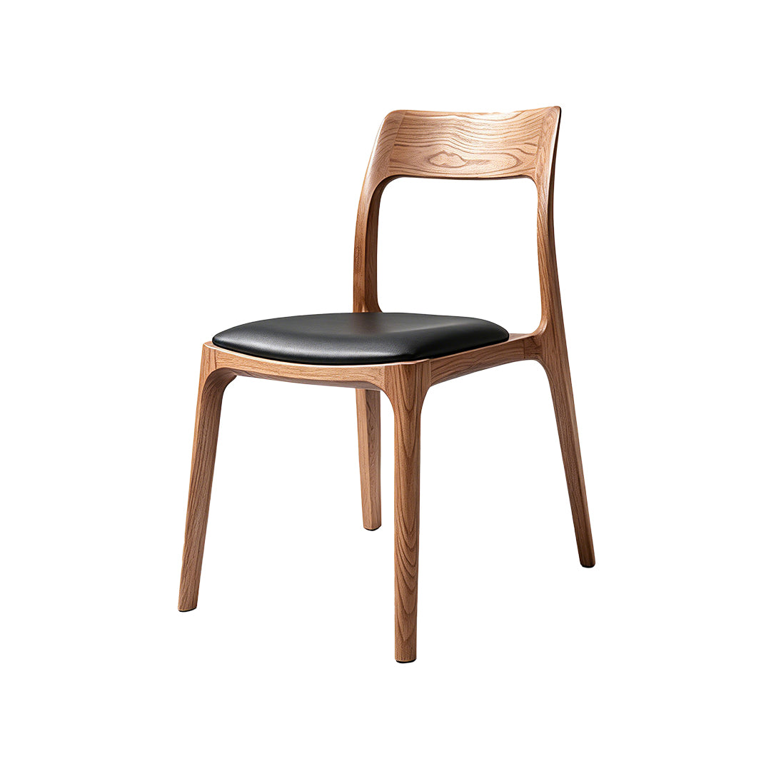 Hamlin solid wood high-back dining chair (set of two)