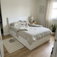 Ivory Slim Headboard Hydraulic Bed Frame