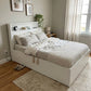 Ivory Series - Storage Wooden Bed Screen Hydraulic Bed Frame