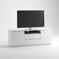 Ivory 1.53m Gloss White TV Cabinet with Soft-Close Doors
