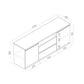 Ivory 1.53m Gloss White TV Cabinet with Soft-Close Doors dimension