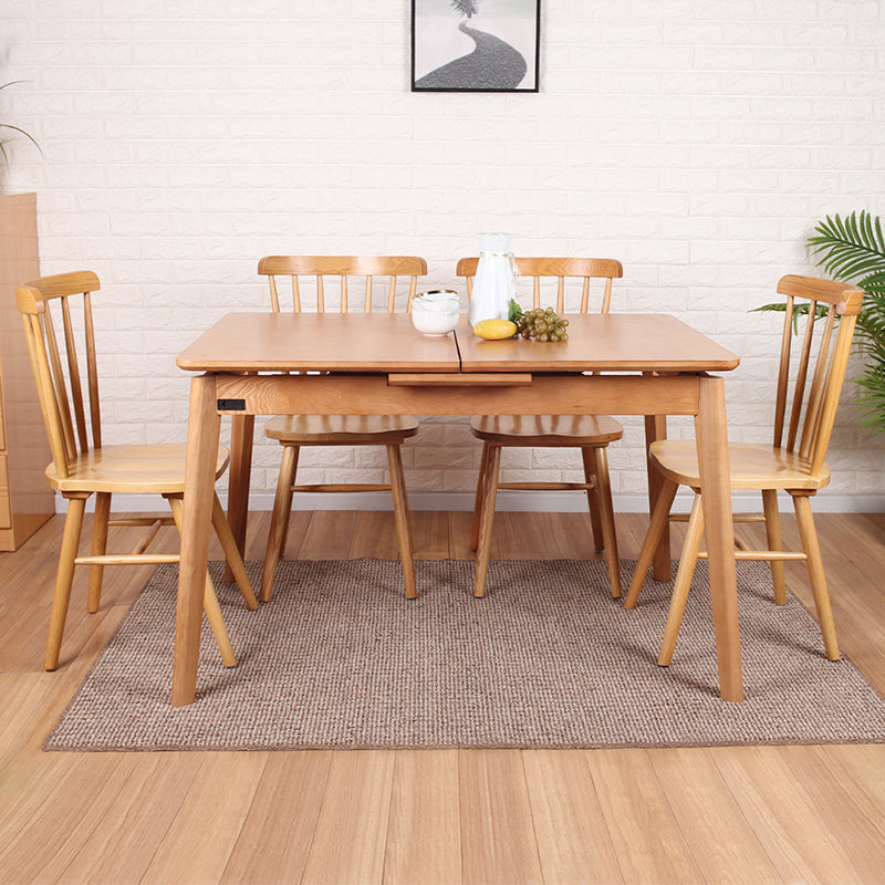 Logan solid wood retractable dining table with Windsor solid wood dining chairs (optional combination) 