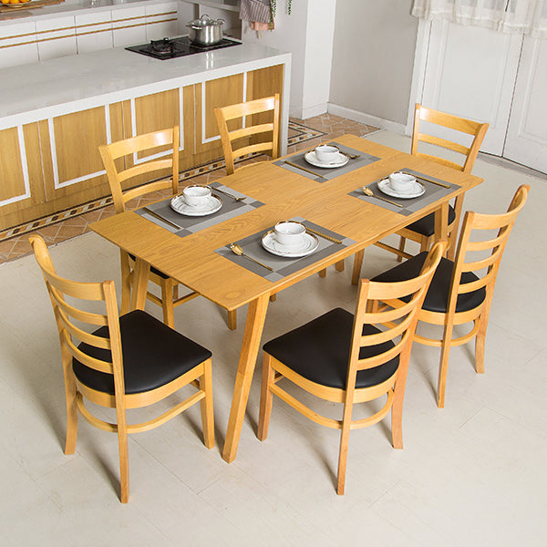 (Self-collect Clearance Price) Loki Solid Wood Dining Table (1.4m/1.6m) | Imported from Malaysia – Ready Stock