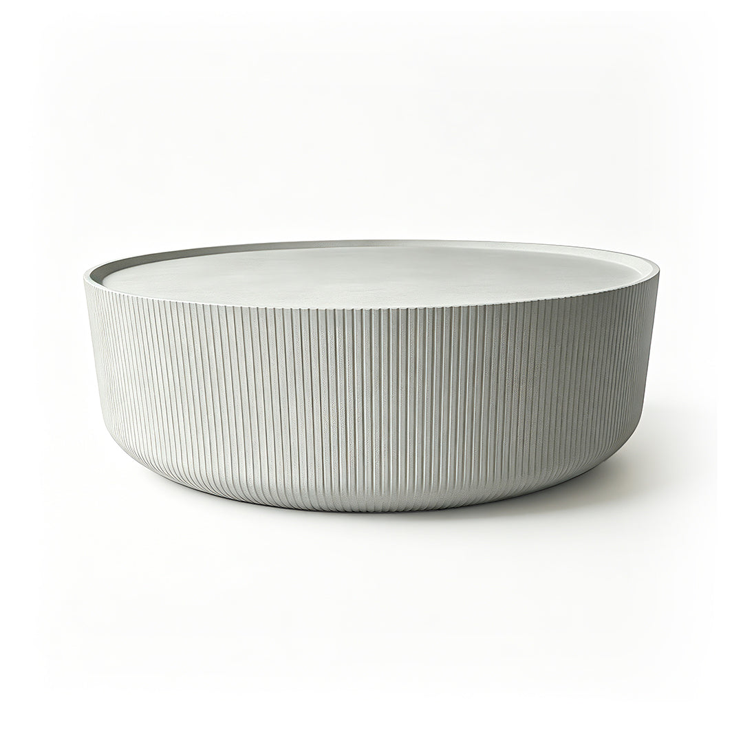 Maksen Round Concrete Coffee Table
