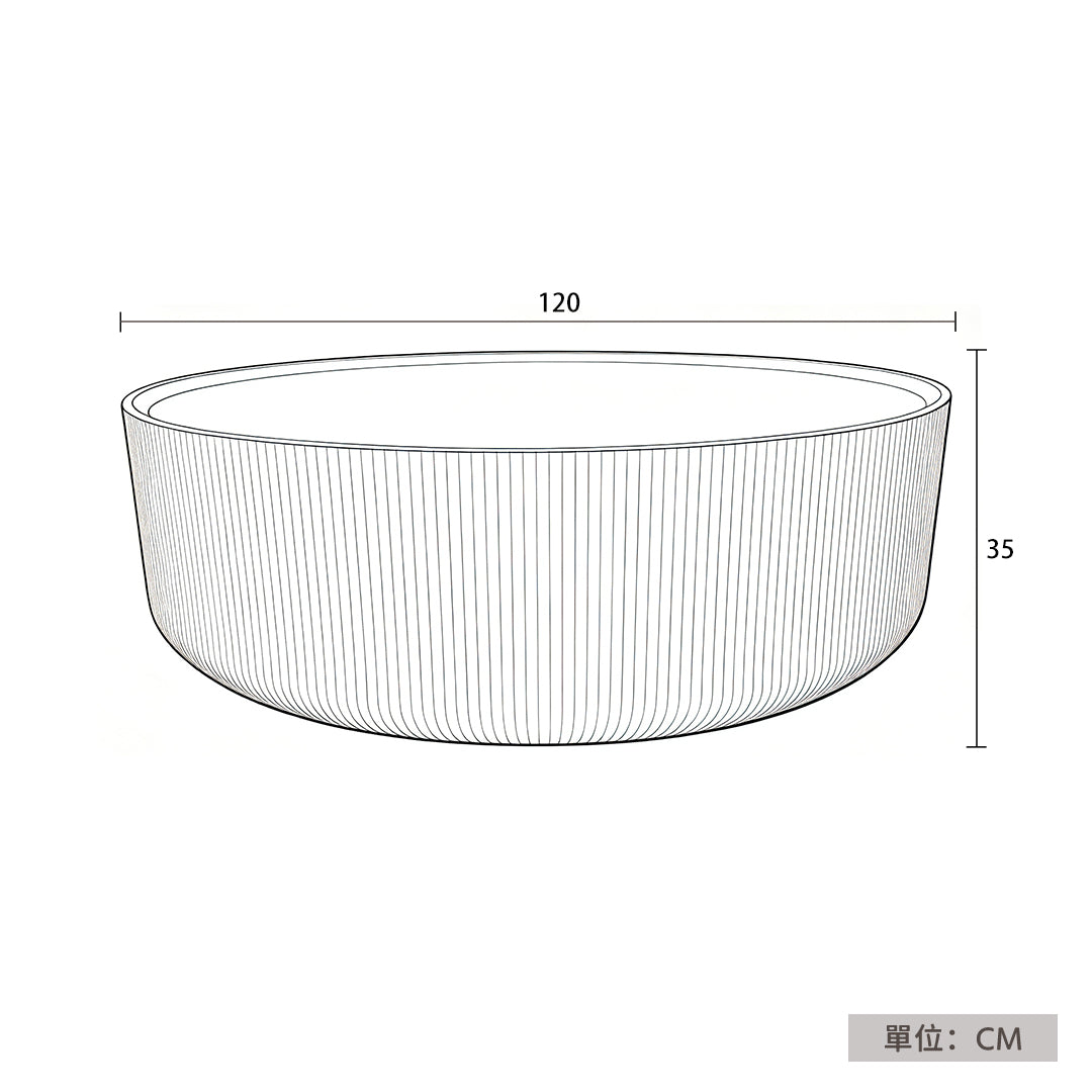 Maksen Round Concrete Coffee Table 6