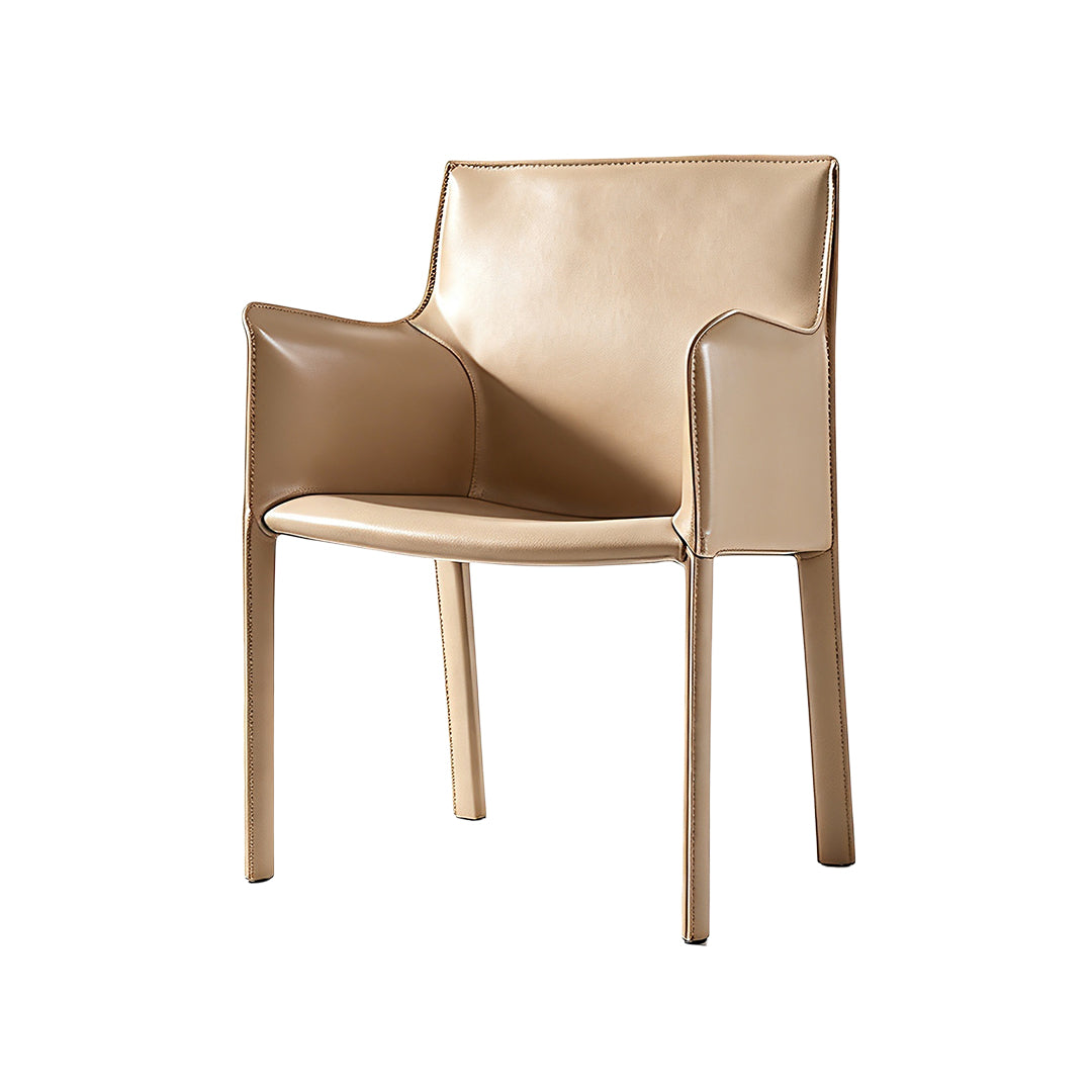 Teddy II saddle leather dining chair