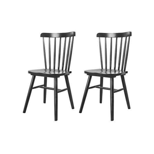 Windsor solid wood dining chairs (set of two)