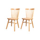 Windsor solid wood dining chairs (set of two)