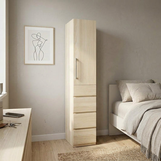 Woodland 40cm Single Door 4-Drawer Wardrobe photo