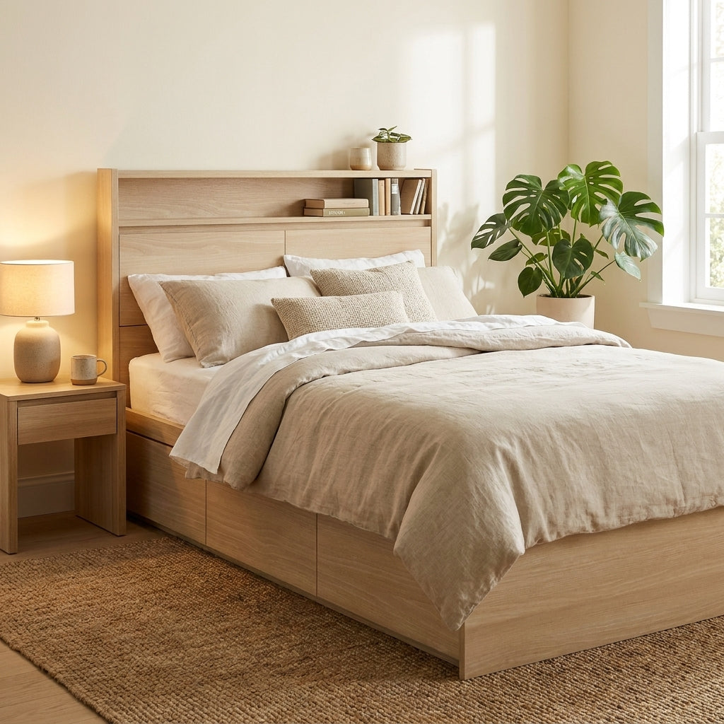 Woodland Series- Wooden Bed Screen Bed Frame 1