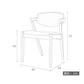 (Pick up your own price) Zion Solid Wood Dining Chair-Display