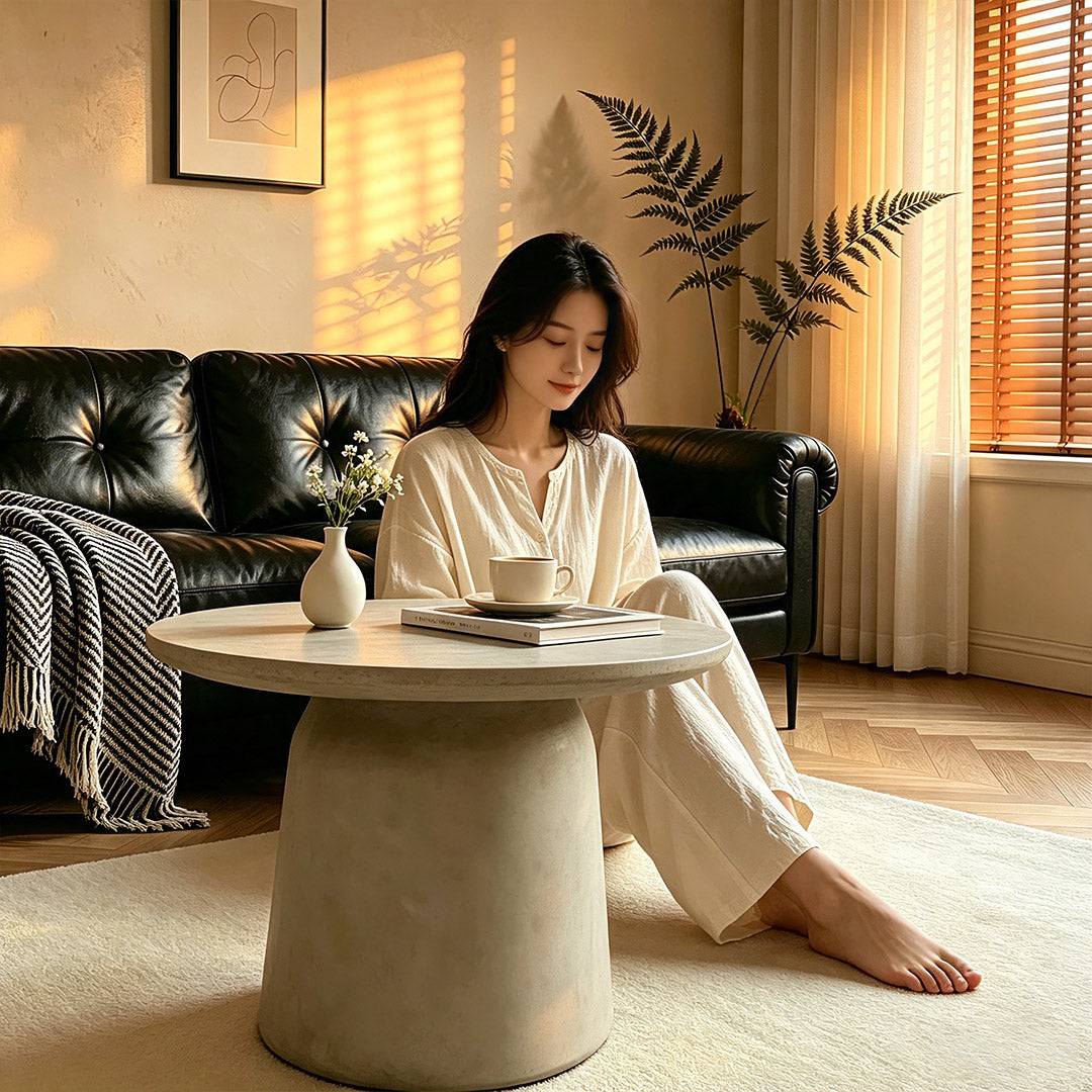 mila-seamless-concrete-round-coffee-table-50cm 4