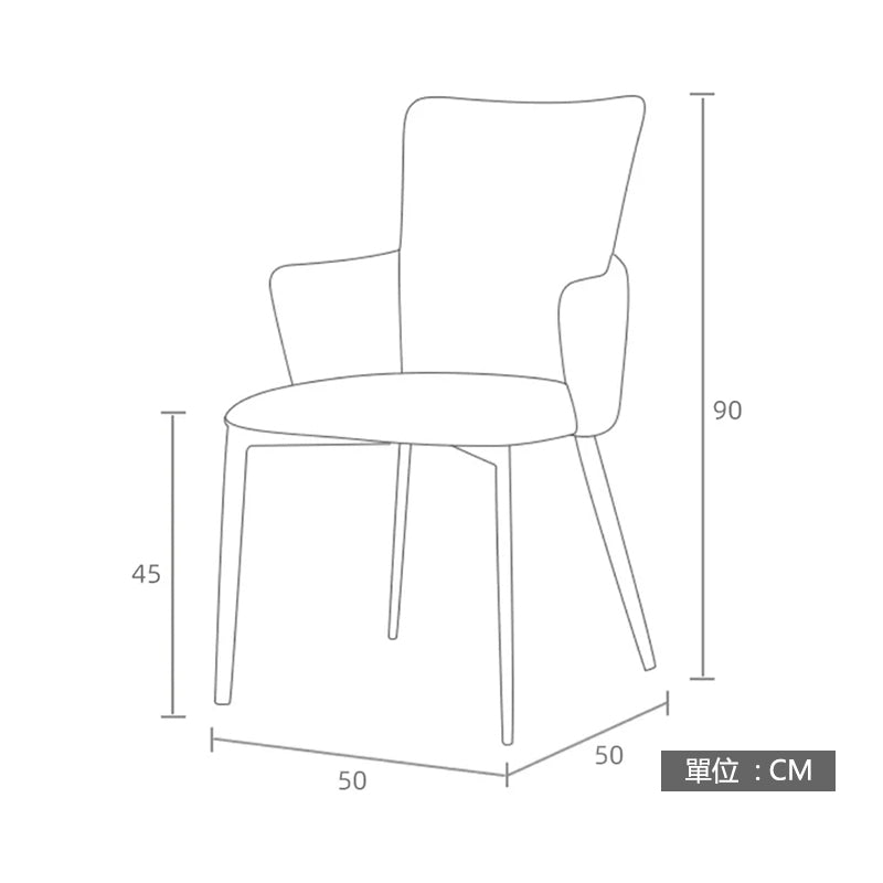 Wally steel armrest dining chair (set of two)