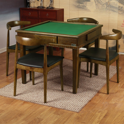 Bingo solid wood mahjong table with folding legs
