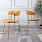 Bash rubber seat surface steel art stackable dining chair