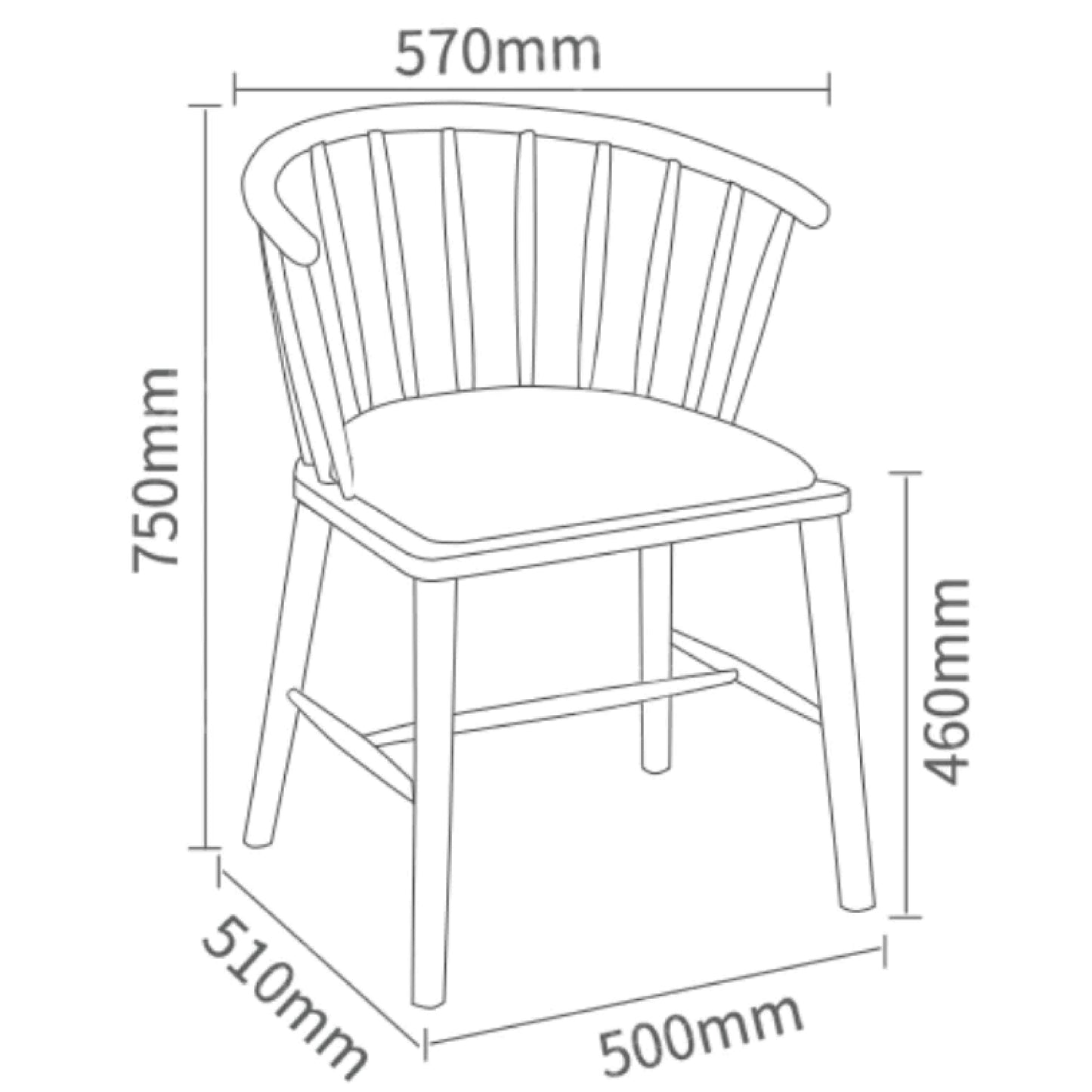Combi 實木餐椅 (兩張套裝)