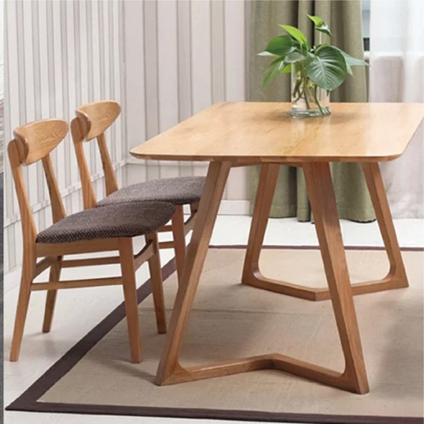 Chopin solid wood dining chairs (set of two)