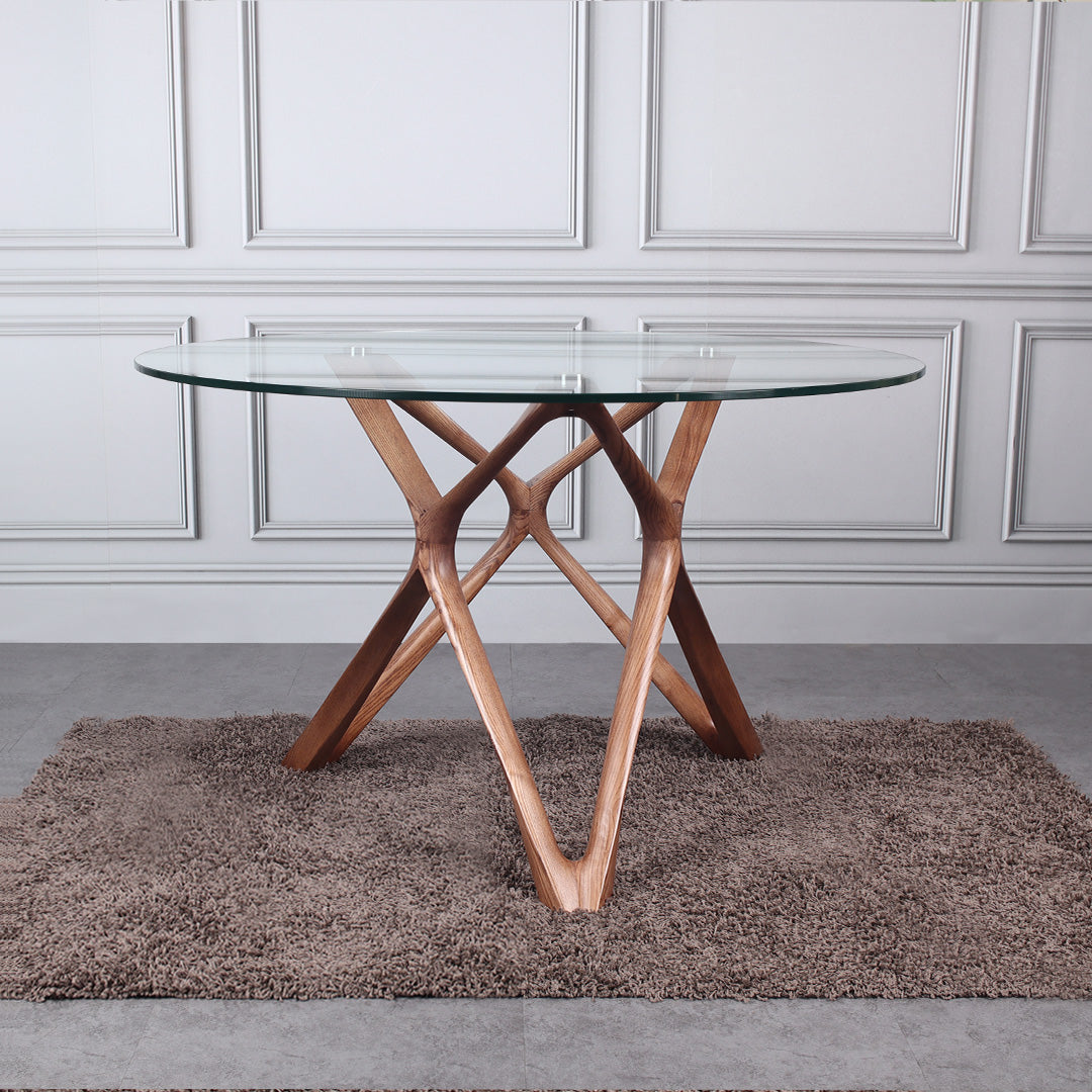 Dawn Tempered Glass Round Dining Table—Pre-Order/In Stock