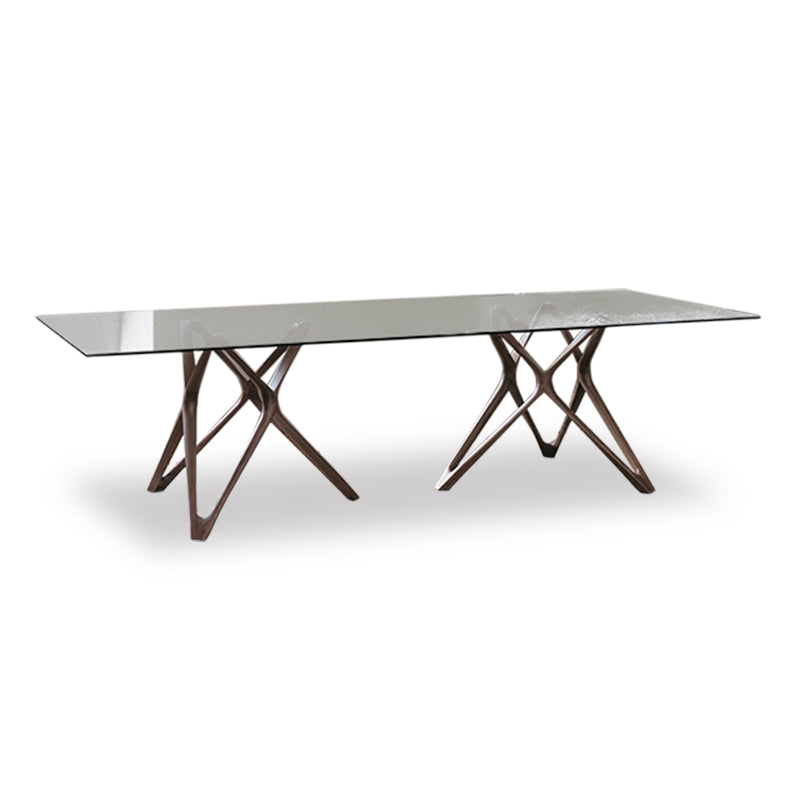 Dusk Tempered Glass Long Dining Table – Preorder
