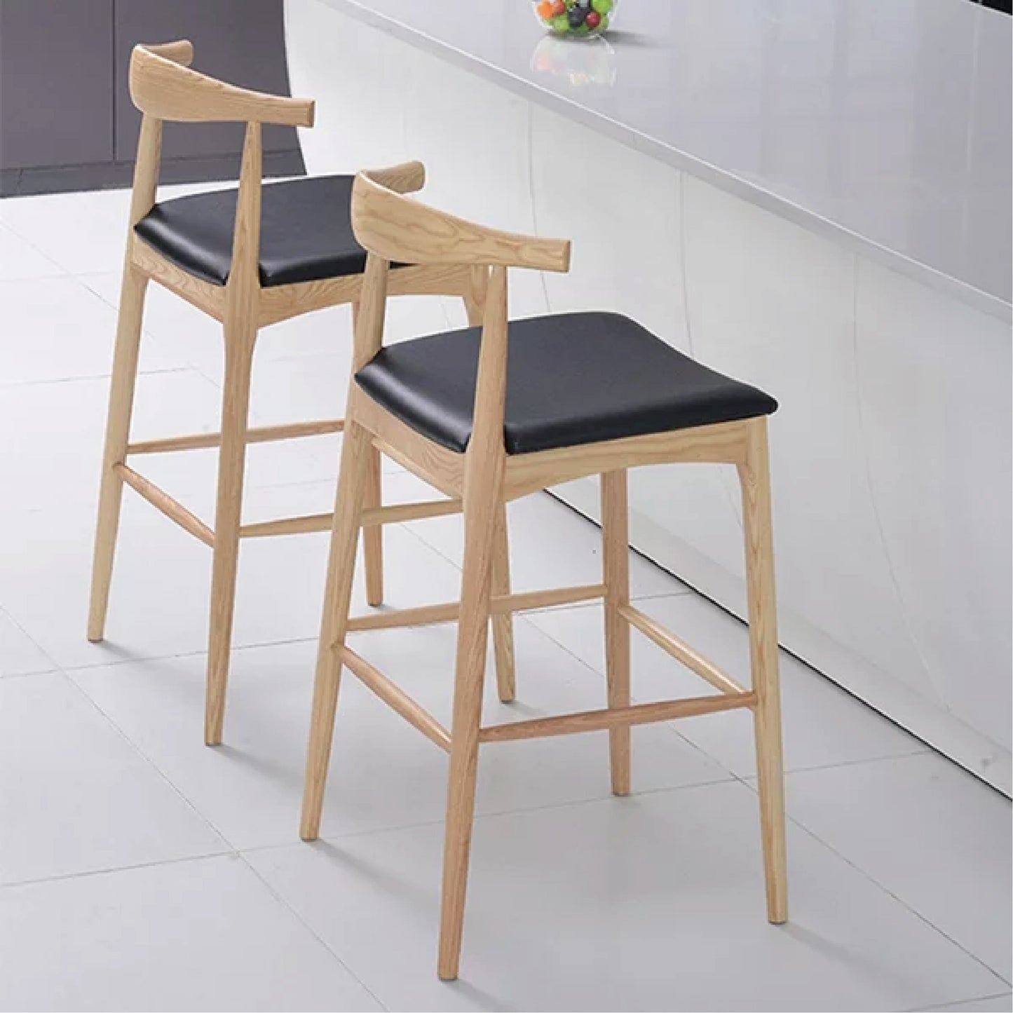 Elton Bar Stool Solid Wood Bar Stools (Set of Two) – Made to Order