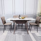Goofy slate telescopic dining table with Luna steel art dining chair (1 set 4 chairs combination)-spot