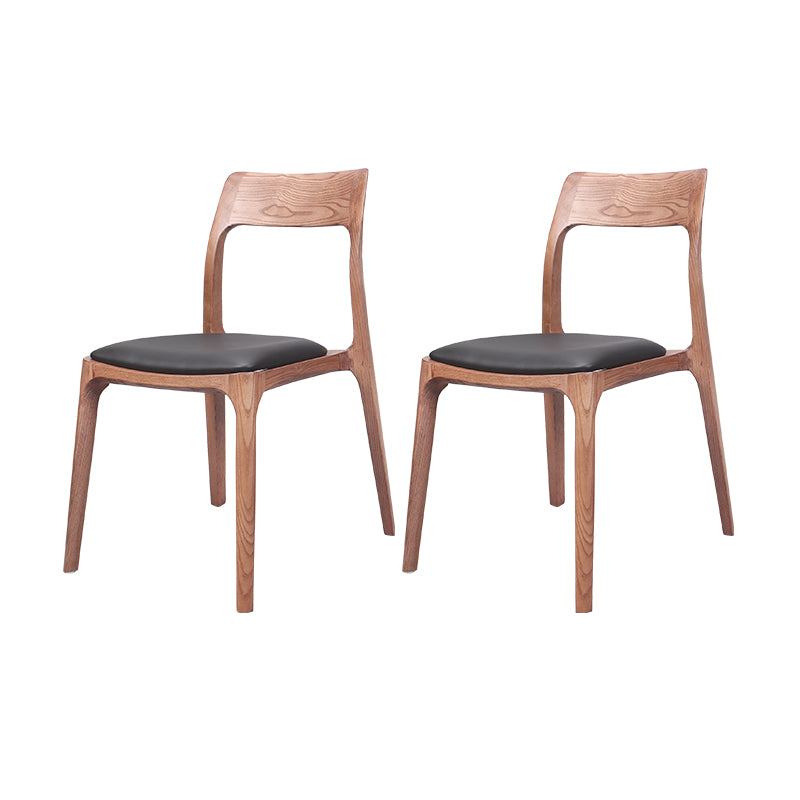 Hamlin solid wood high-back dining chair (set of two)