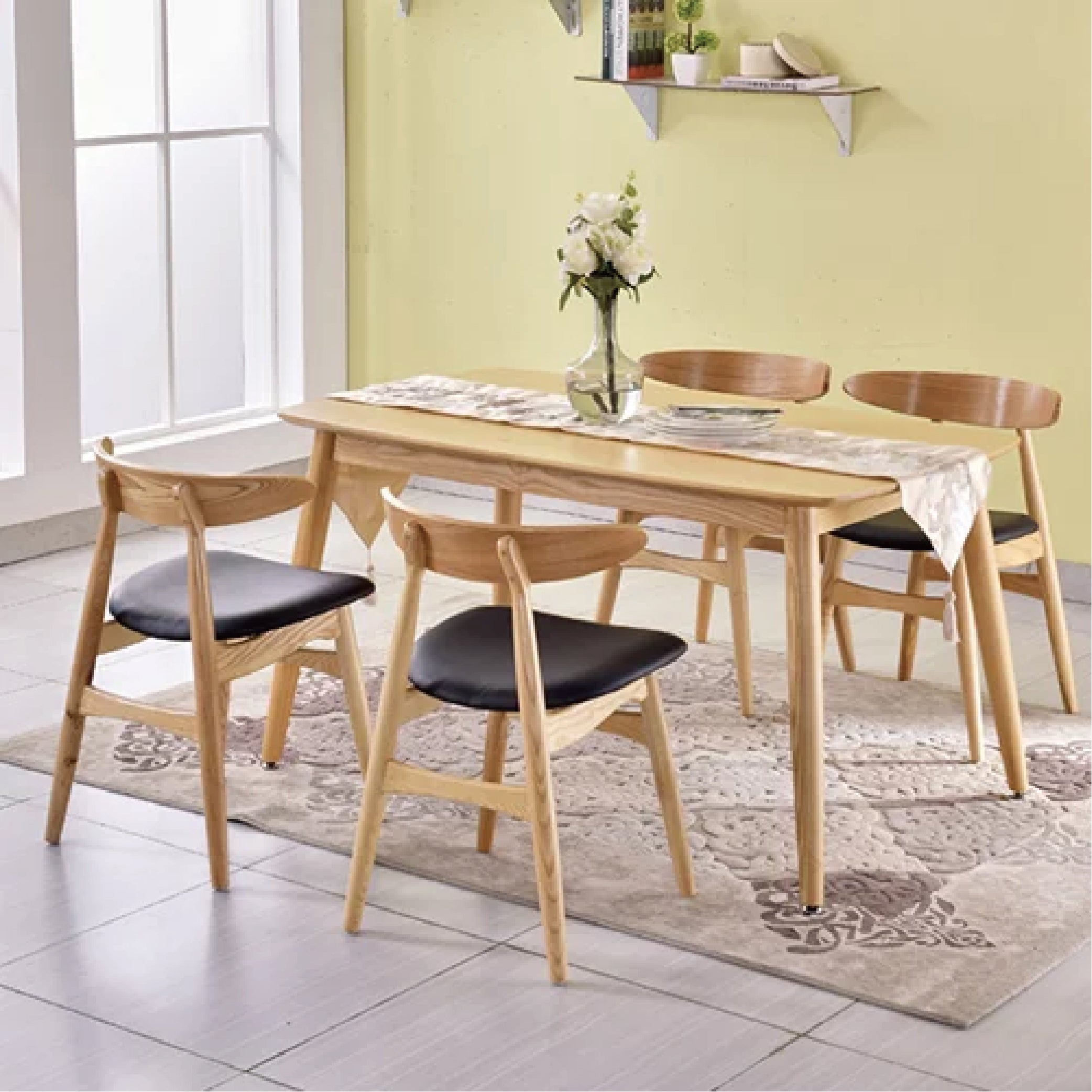 Hansa solid wood dining chairs (set of two)