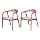 Hiro II solid wood dining chair (set of two)