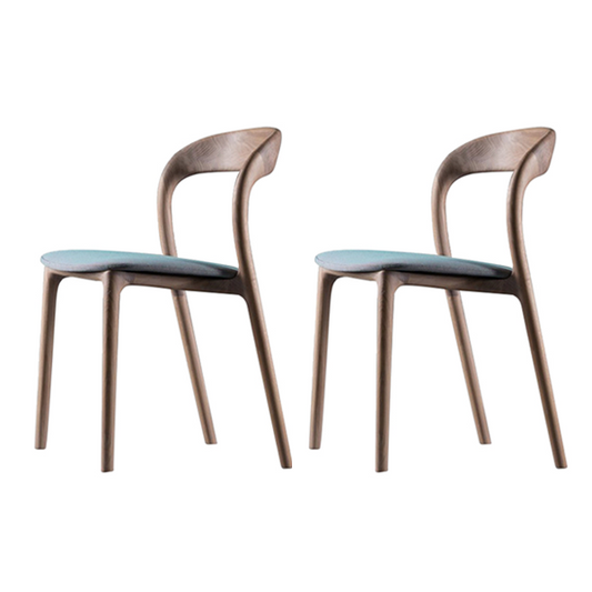 Hiro I solid wood dining chair (set of two)