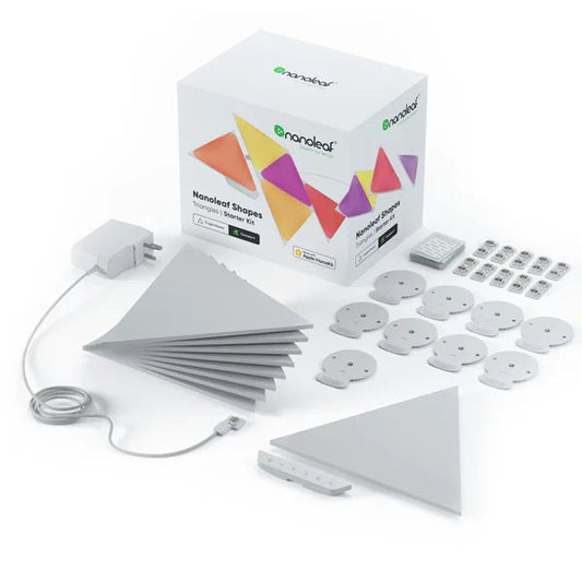 Nanoleaf Shapes – Triangles Starter Kit Triangle Smart Lighting Light Panels (9-Pack) - Preorder