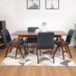 Loki solid wood dining table (1.4m/1.6m) with Tokyo solid wood dining chairs (1 table 4 chairs set)