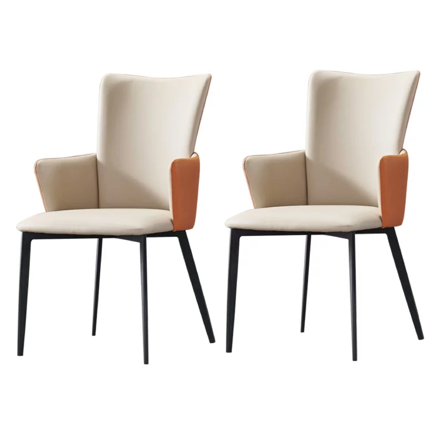 Wally Steel Art Arm Dining Chairs (Set of 2) – Made to order